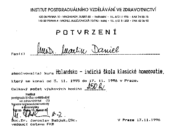 Potvrzen Institutu postgradulnho vzdlvn